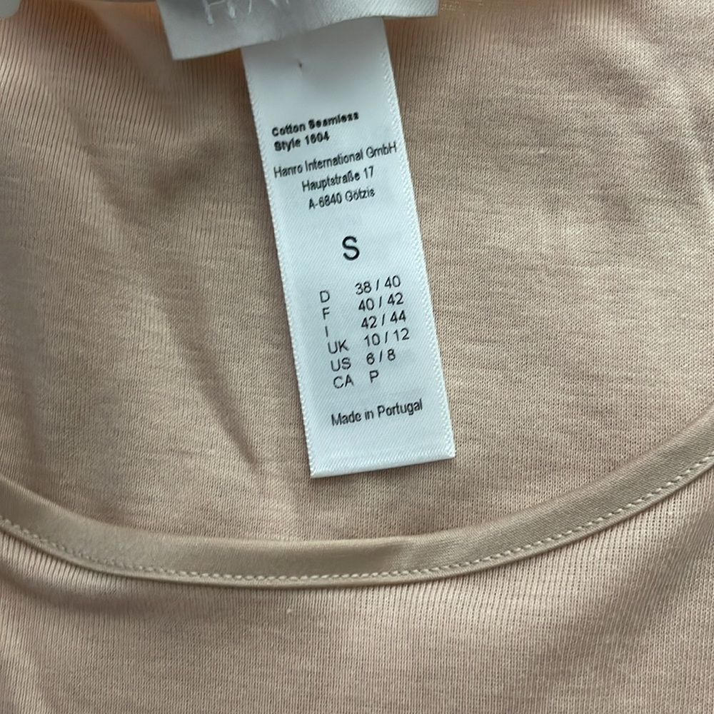 Hanro cotton seamless Tank Beige Size Small - Picture 4 of 4